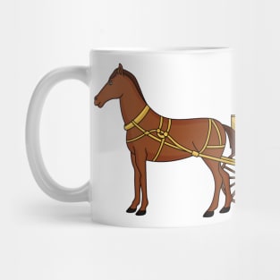 Cute horse and royal carriage illustration Mug